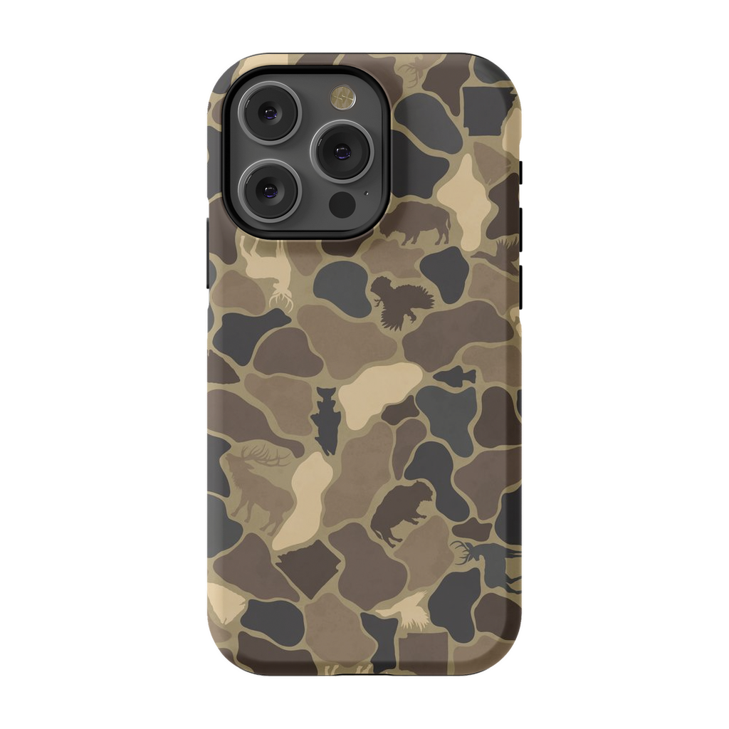 AR Wildlife Camo Brown TOUGH Phone Case