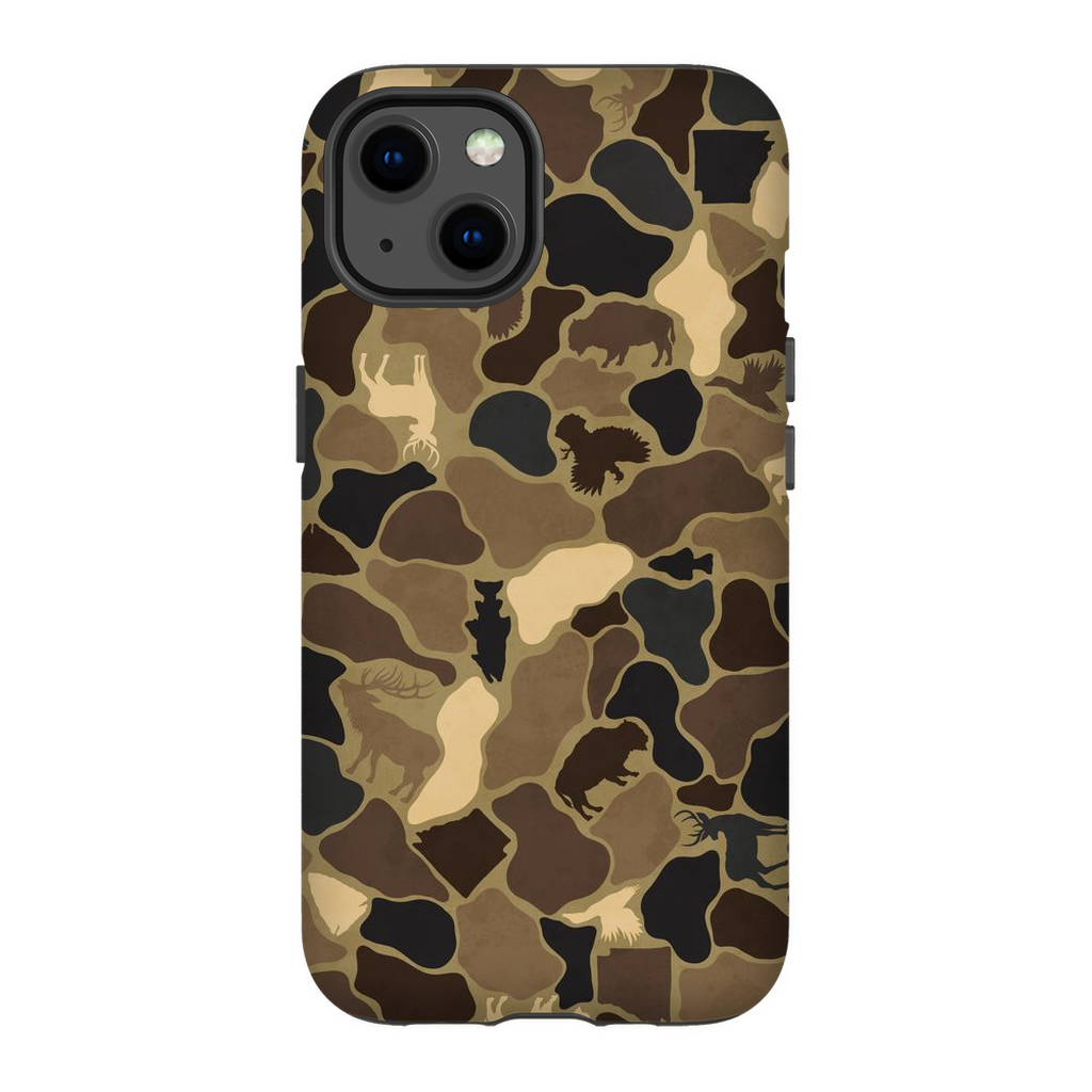 AR Wildlife Camo Brown TOUGH Phone Case