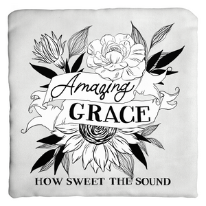 Amazing Grace Floral Throw Pillow