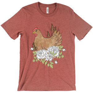 Floral Hen T-Shirt (Adult)