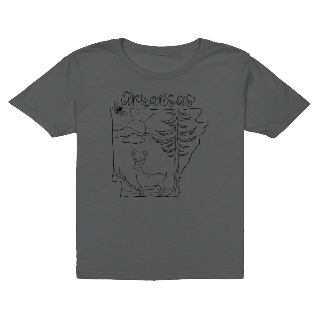 Arkansas Deer Coloring T-Shirt (Youth)