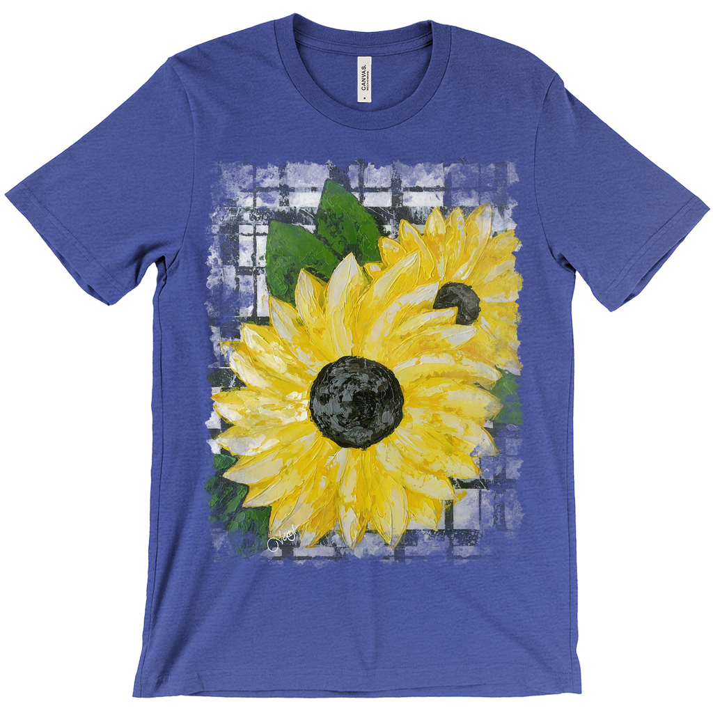 Plaid Sunflower T-Shirt (Adult)