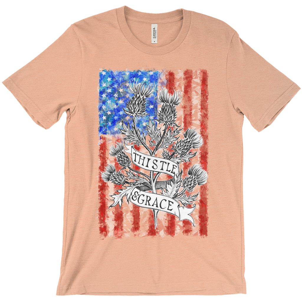 Distressed Flag Logo T-Shirt (Adult FRONT)