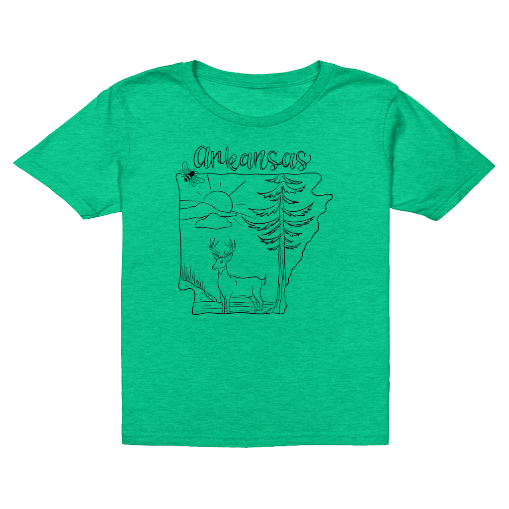 Arkansas Deer Coloring T-Shirt (Youth)