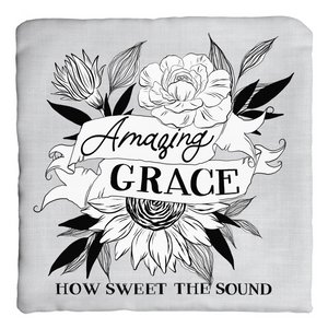 Amazing Grace Floral Throw Pillow