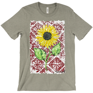 Vintage Red Sunflower T-Shirt (Adult)