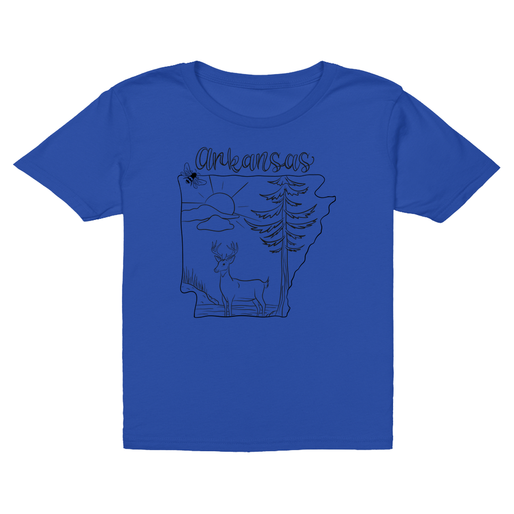 Arkansas Deer Coloring T-Shirt (Youth)