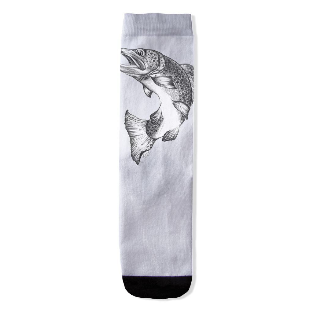 Jumping Trout All-Over Print Socks