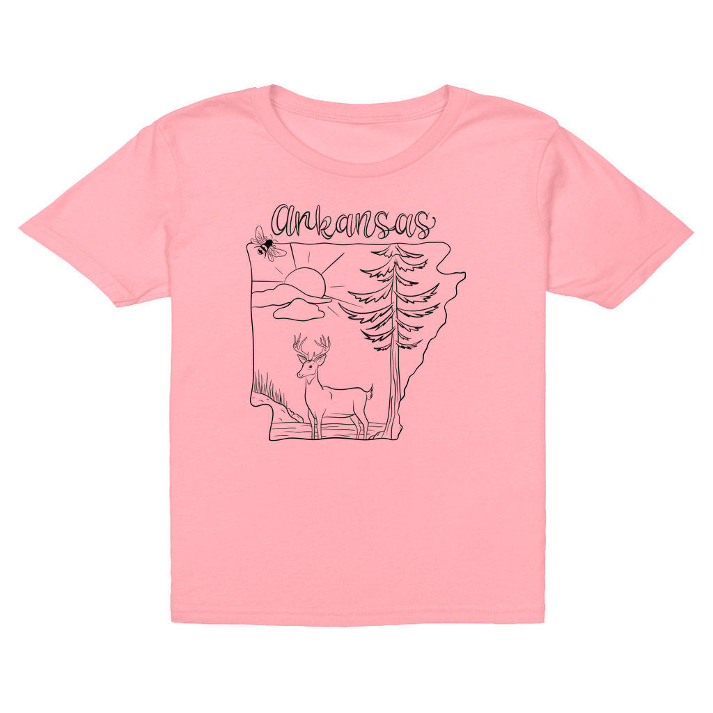 Arkansas Deer Coloring T-Shirt (Youth)