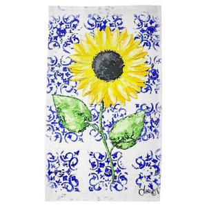 Sunny Blues Tea Towel