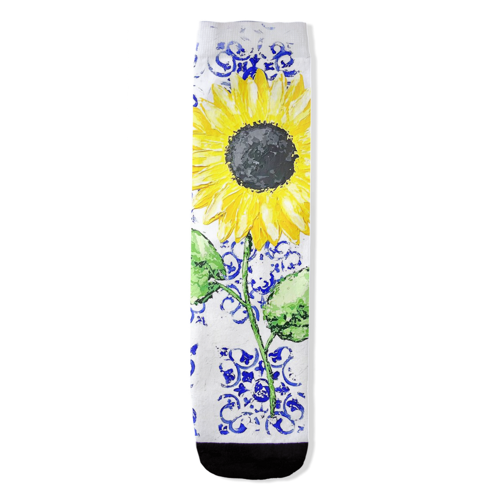 Sunny Blues All-Over Print Socks