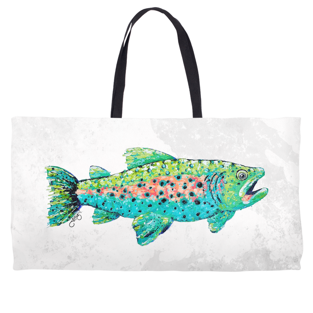 Trout Canvas Weekender Tote