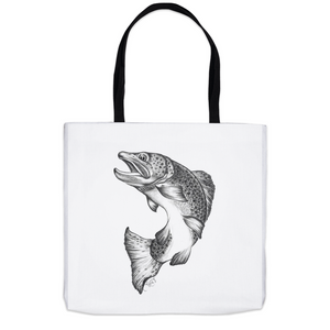 Jumping Trout Tote Bag