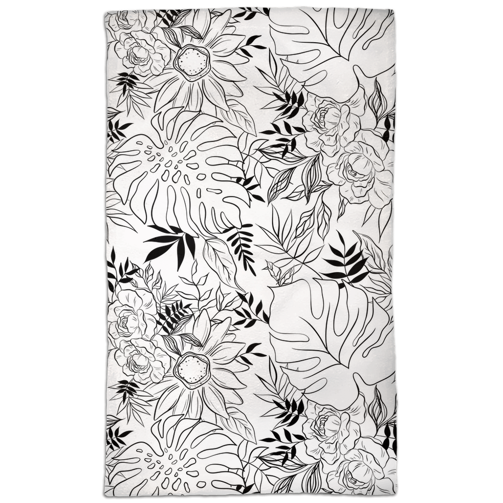 Plant Collage Hand Towel