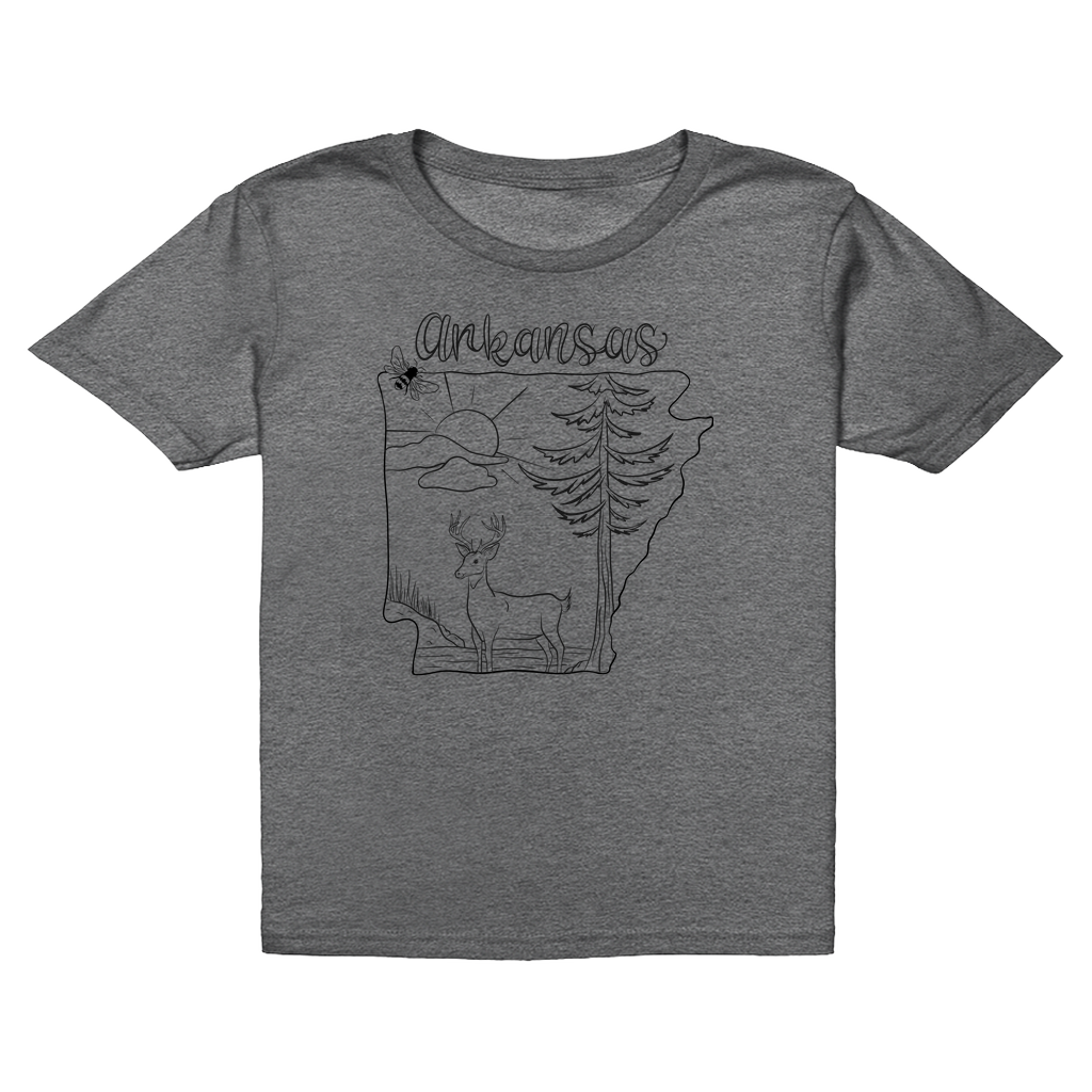 Arkansas Deer Coloring T-Shirt (Youth)
