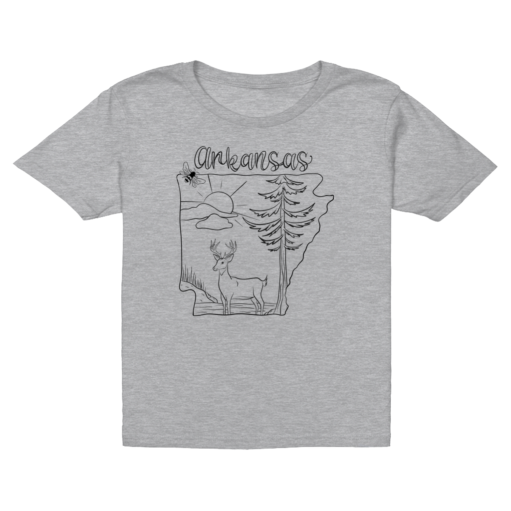 Arkansas Deer Coloring T-Shirt (Youth)