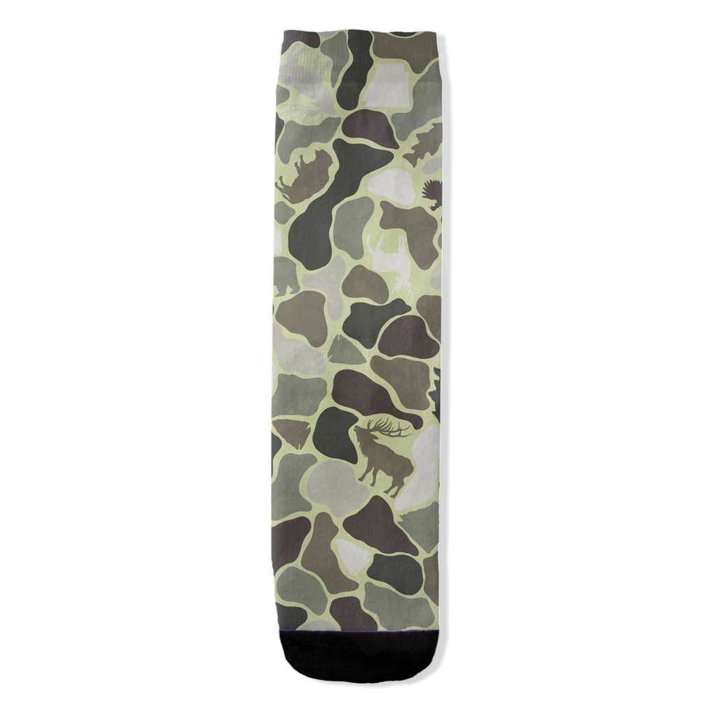 AR Wildlife Camo Green Socks