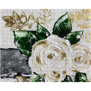 Metallic Rose Canvas Puzzle