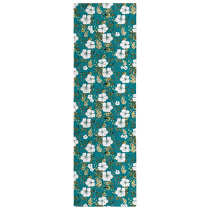 Teal Flutter Floral Scarf