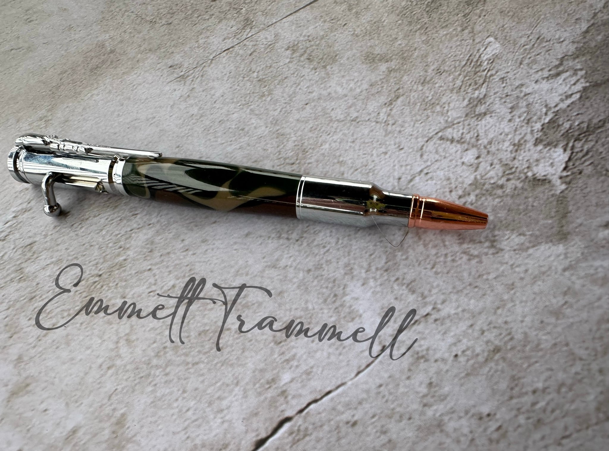 Custom Camo Bolt Action Pen