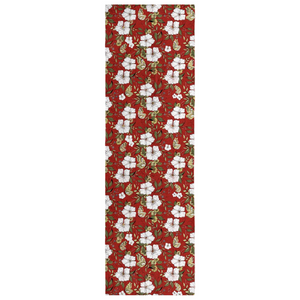 Red Flutter Floral Scarf