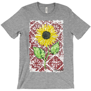 Vintage Red Sunflower T-Shirt (Adult)