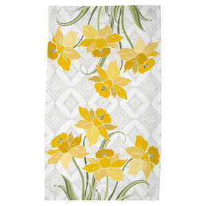 Art Deco Daffodil Tea Towel