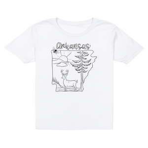 Arkansas Deer Coloring T-Shirt (Youth)
