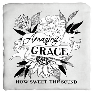 Amazing Grace Floral Throw Pillow