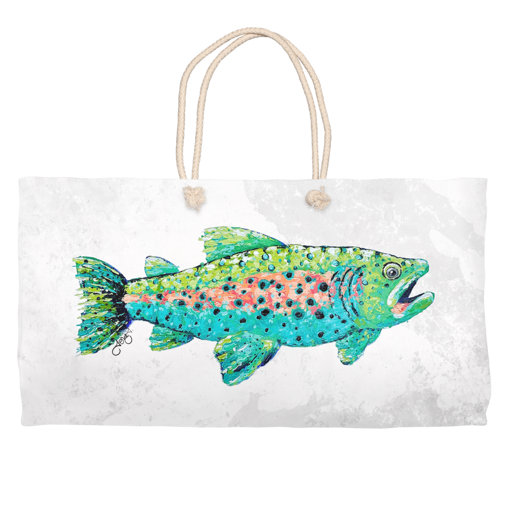 Trout Canvas Weekender Tote