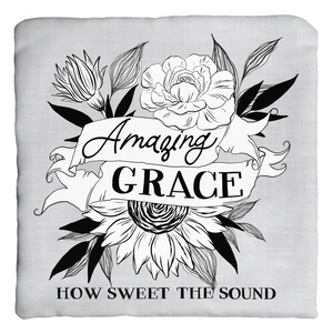 Amazing Grace Floral Throw Pillow