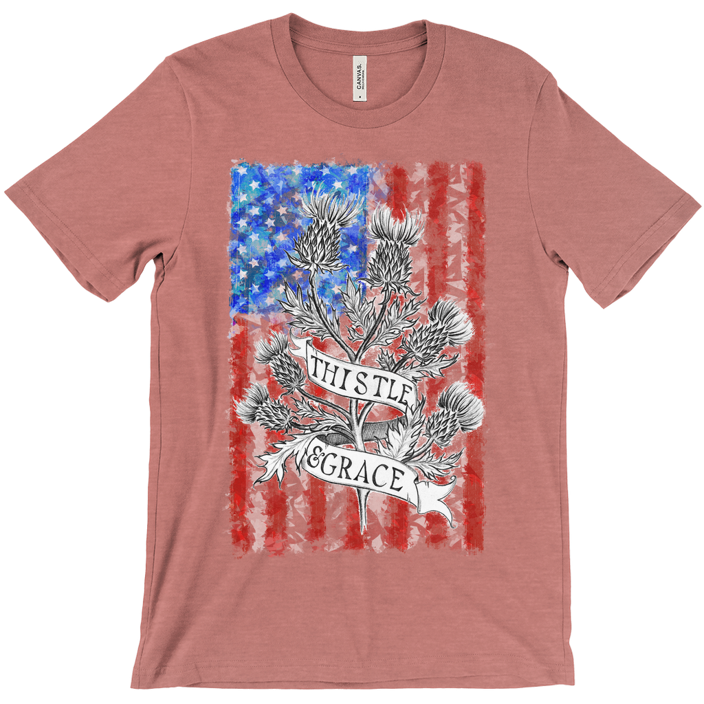 Distressed Flag Logo T-Shirt (Adult FRONT)