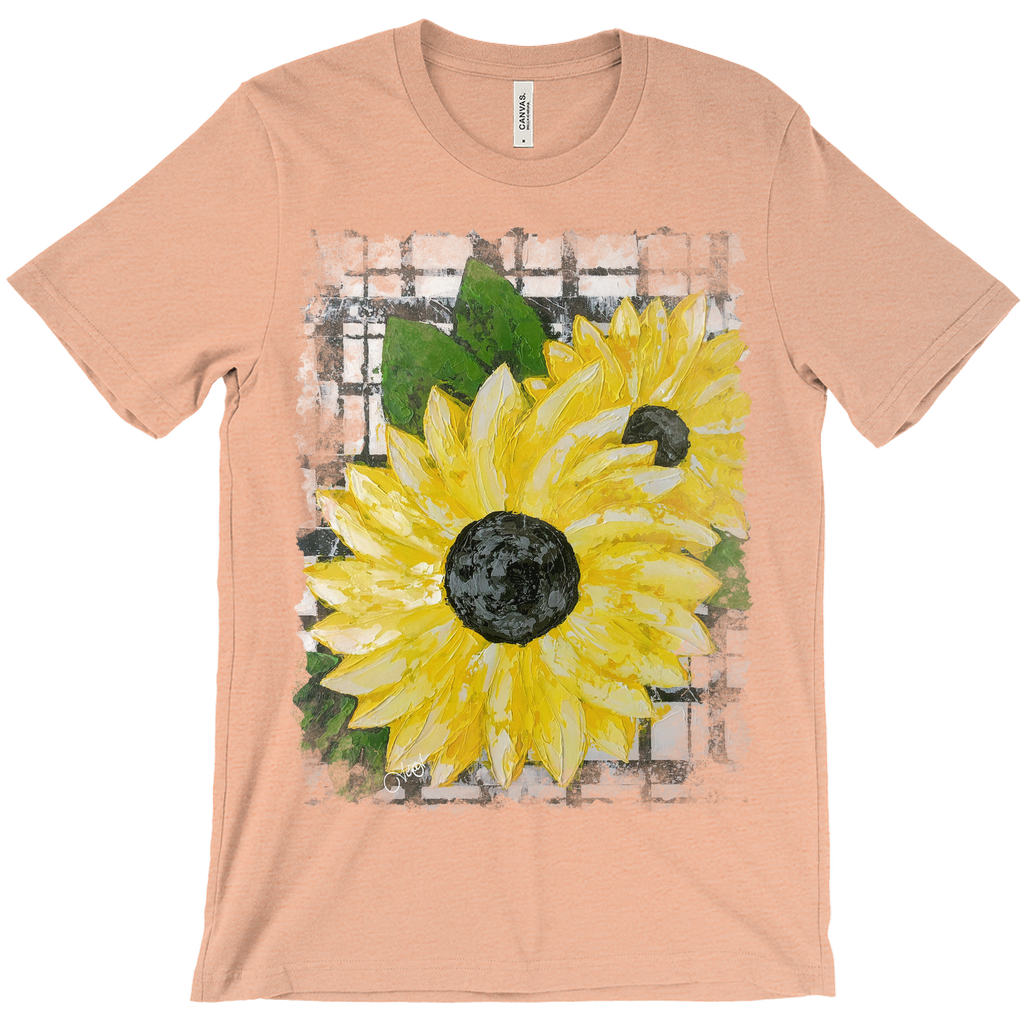 Plaid Sunflower T-Shirt (Adult)