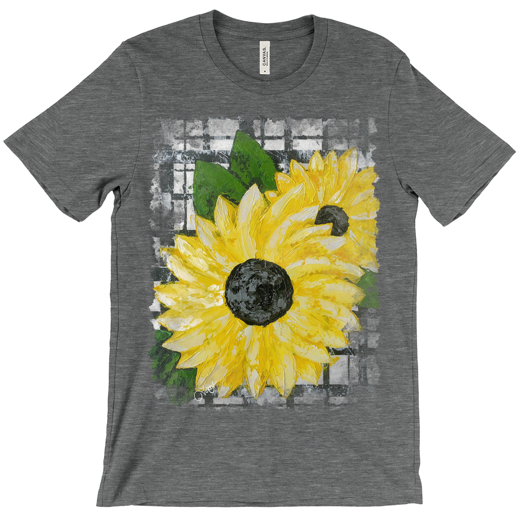 Plaid Sunflower T-Shirt (Adult)