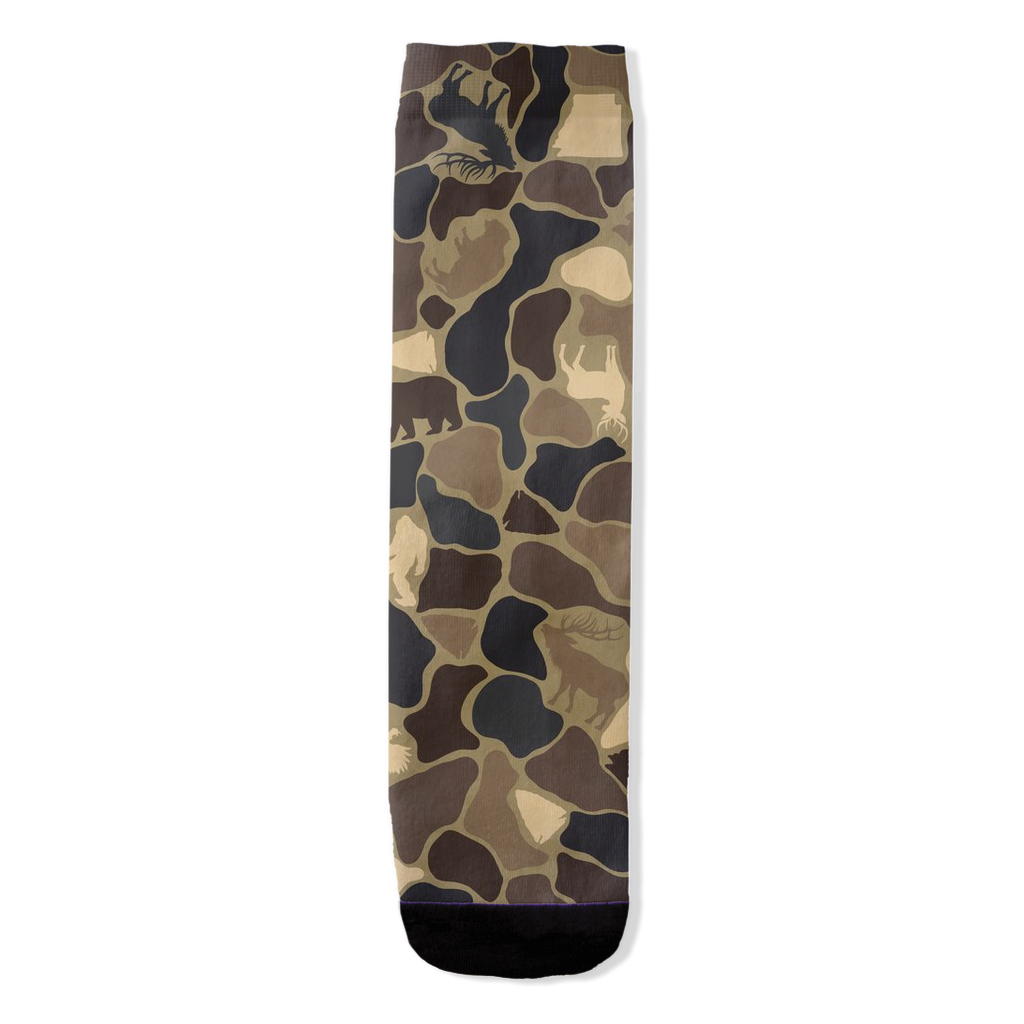 AR Wildlife Camo Brown Socks