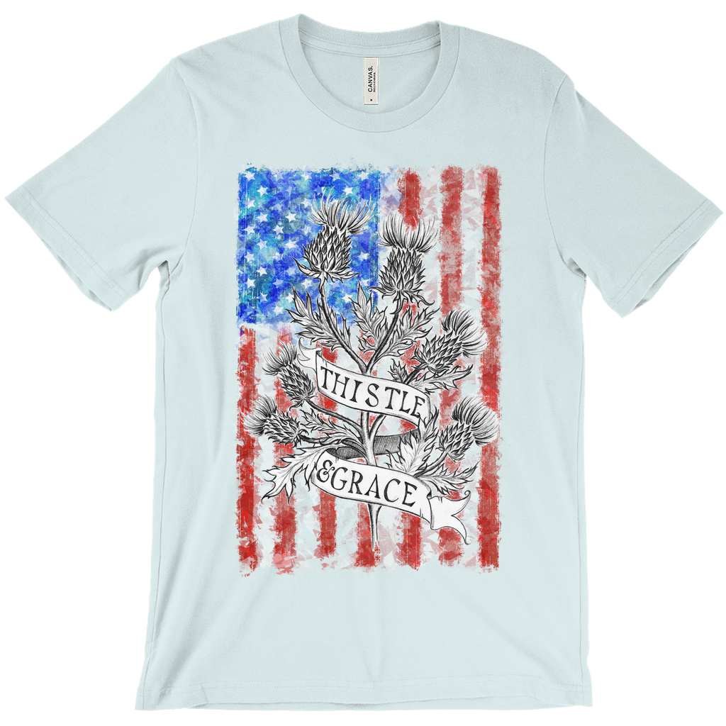 Distressed Flag Logo T-Shirt (Adult FRONT)