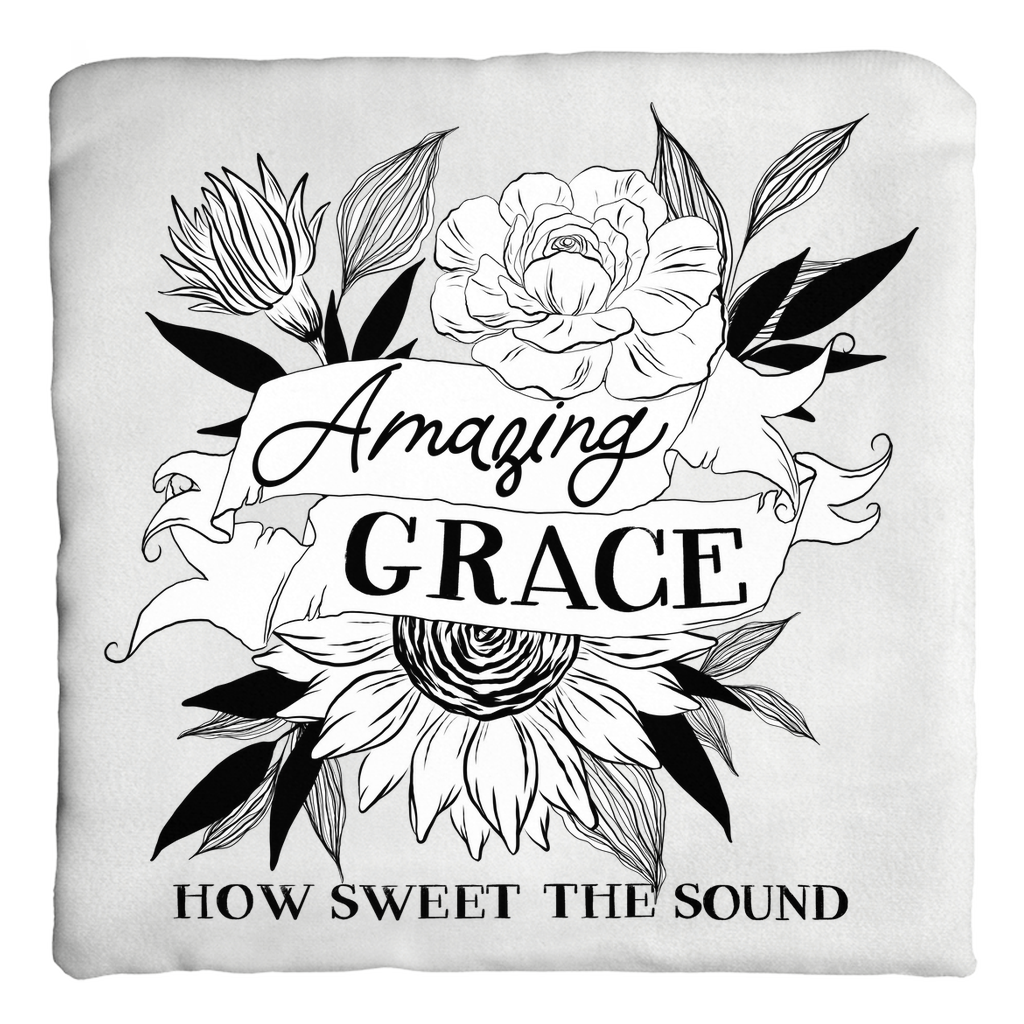 Amazing Grace Floral Throw Pillow