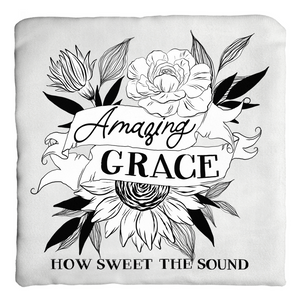 Amazing Grace Floral Throw Pillow