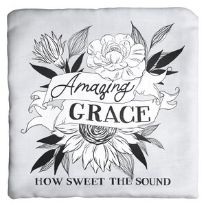 Amazing Grace Floral Throw Pillow