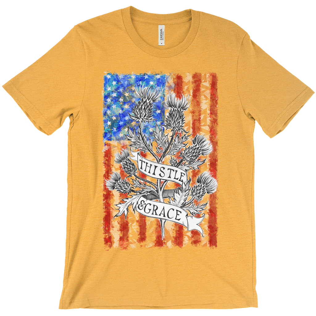 Distressed Flag Logo T-Shirt (Adult FRONT)