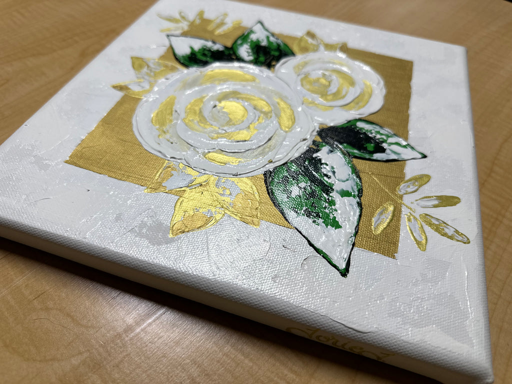 Original -‘Metallic Framed Roses’