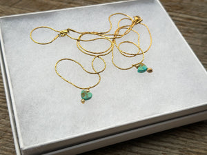 Natural Turquoise & Gold or Sterling Silver Pearls