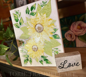 Original -‘Sunflowers & Ivy’