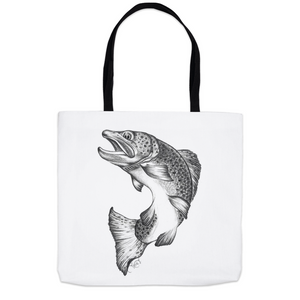 Jumping Trout Tote Bag