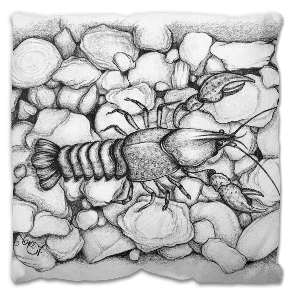 ‘Creek Bottom Crawler’ Outdoor Pillow