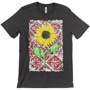 Vintage Red Sunflower T-Shirt (Adult)