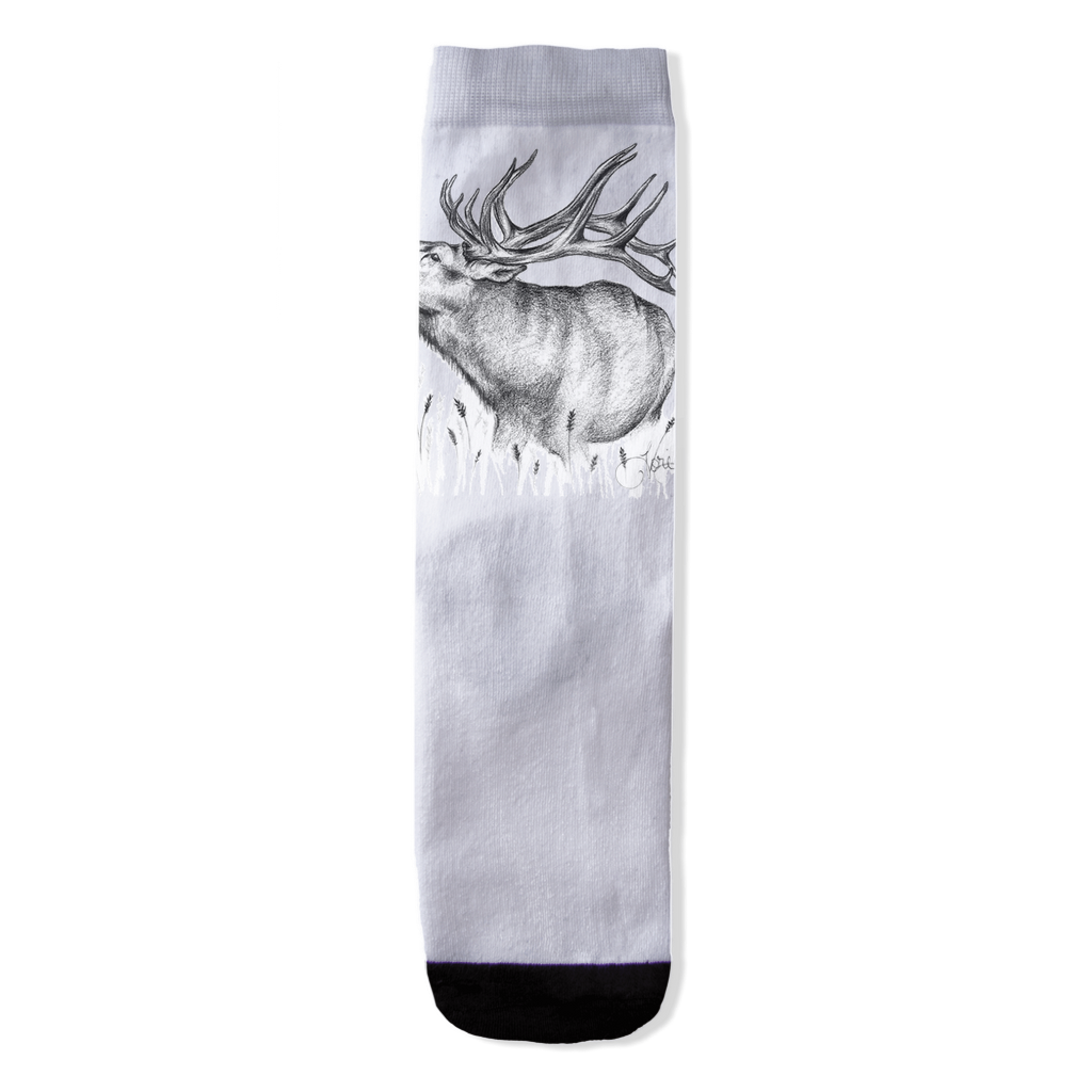 Bugling Elk All-Over Print Socks