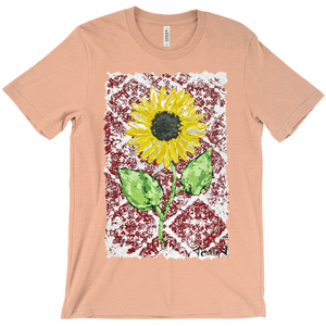 Vintage Red Sunflower T-Shirt (Adult)