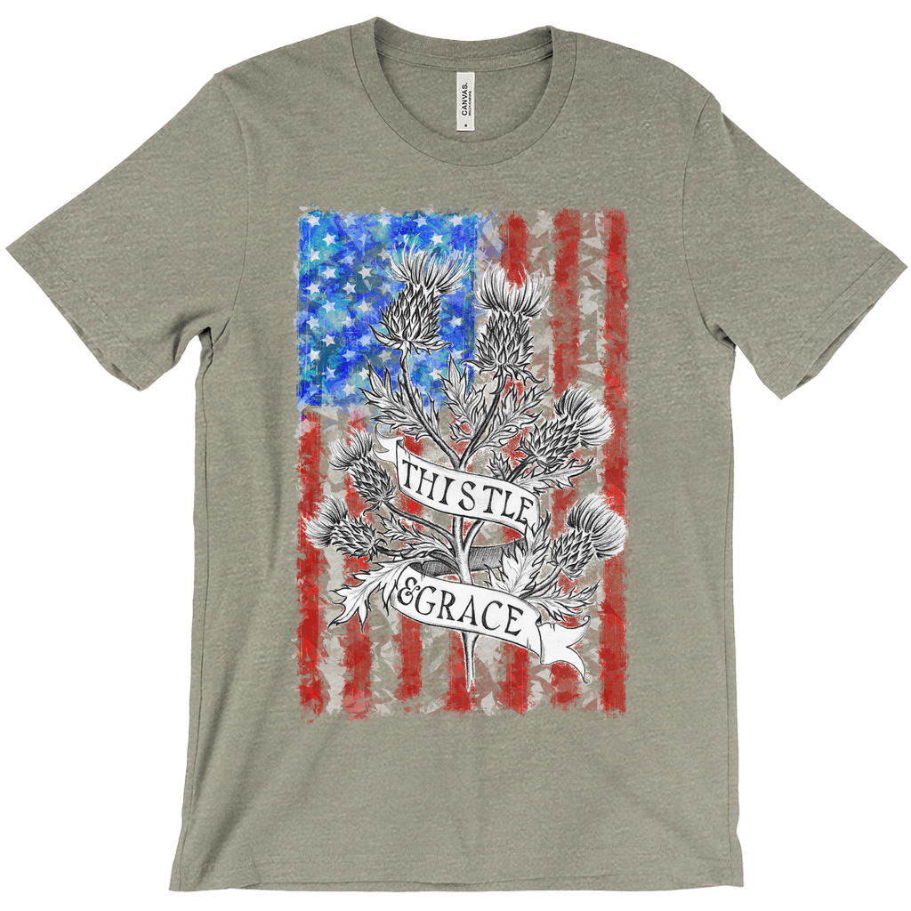 Distressed Flag Logo T-Shirt (Adult FRONT)