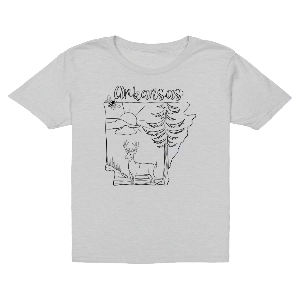 Arkansas Deer Coloring T-Shirt (Youth)